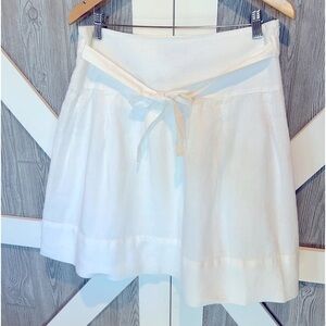 Bag105. Ken Stunning White Linen Sz10 skirt. L/21”